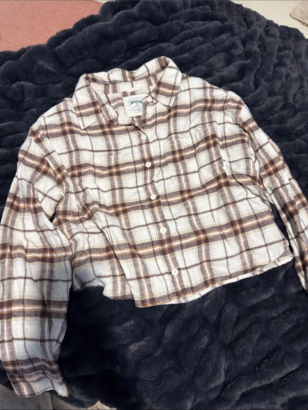 Cropped flannel American Eagle